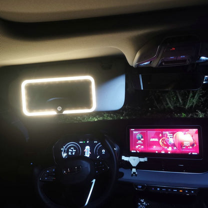 Car Sun Visor With Light Led Make-up Mirror - Homecart Care